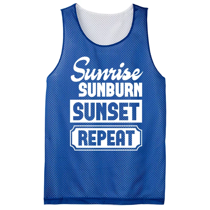 Sunrise Sunburn Sunset Repeat Funny Cute Gift Mesh Reversible Basketball Jersey Tank