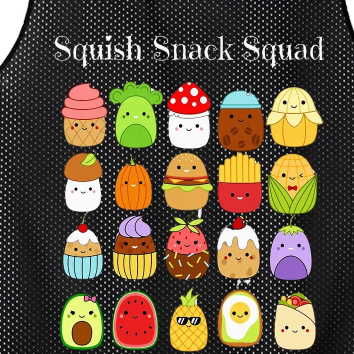 Squish Snack Squad! Stuffed Animal Plush Mallow! Squish Food Mesh Reversible Basketball Jersey Tank