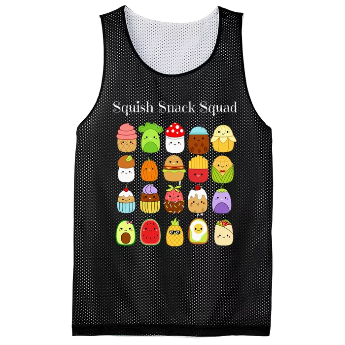 Squish Snack Squad! Stuffed Animal Plush Mallow! Squish Food Mesh Reversible Basketball Jersey Tank