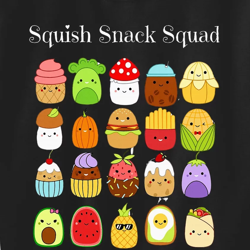 Squish Snack Squad! Stuffed Animal Plush Mallow! Squish Food Kids Sweatshirt