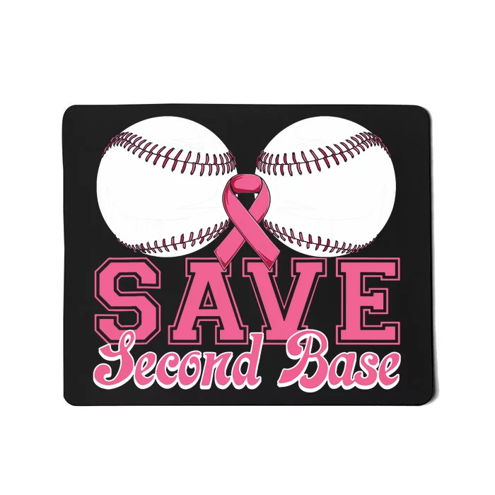 Save Second Softball Base Breast Cancer Awareness Mousepad