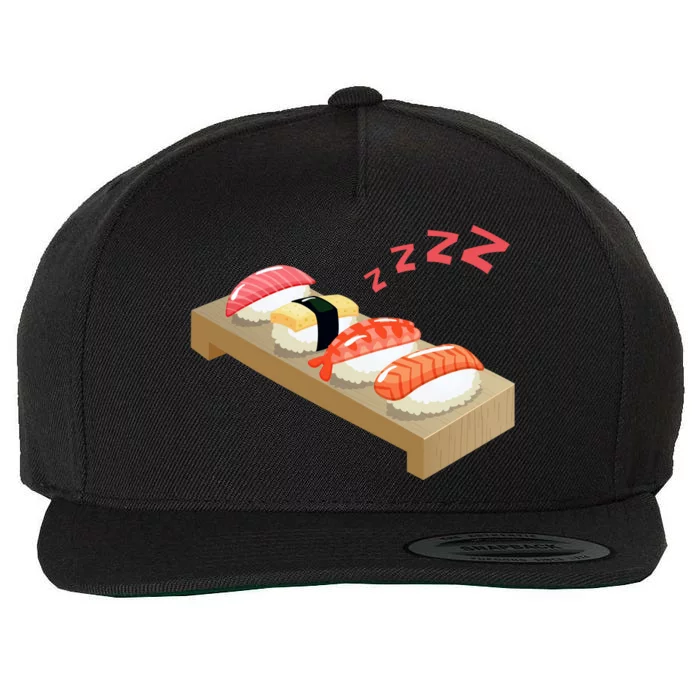 Sleepy Sushi Sushi Lover Cool Gift Wool Snapback Cap