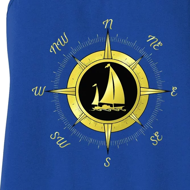 Sailing Ship Sailor Sailboat Sail Windsurfer Craft Wingsail Women's Racerback Tank