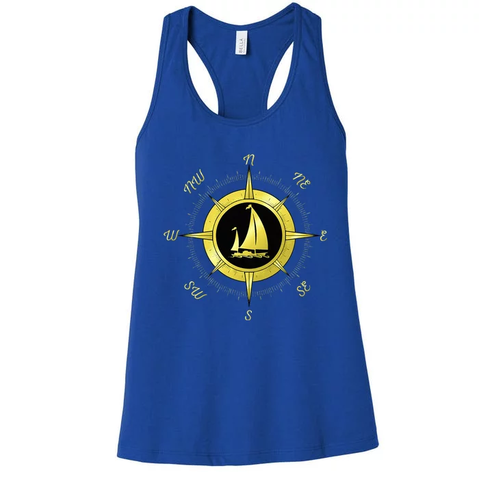 Sailing Ship Sailor Sailboat Sail Windsurfer Craft Wingsail Women's Racerback Tank