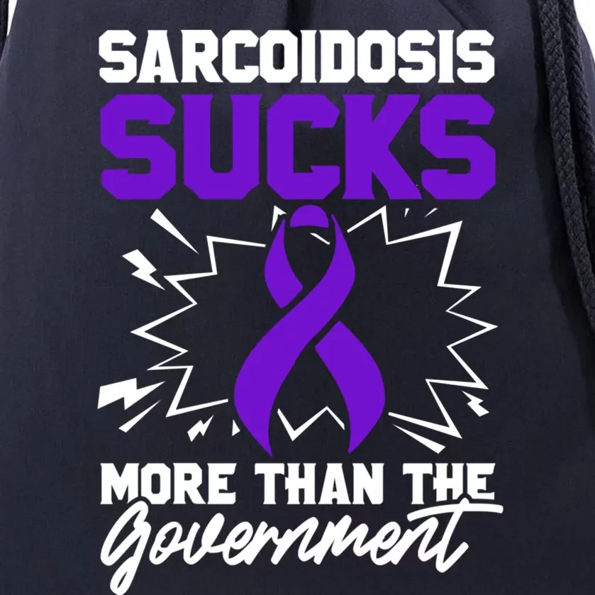 Sarcoidosis Survivor Sucks Awareness Warrior Gift Drawstring Bag