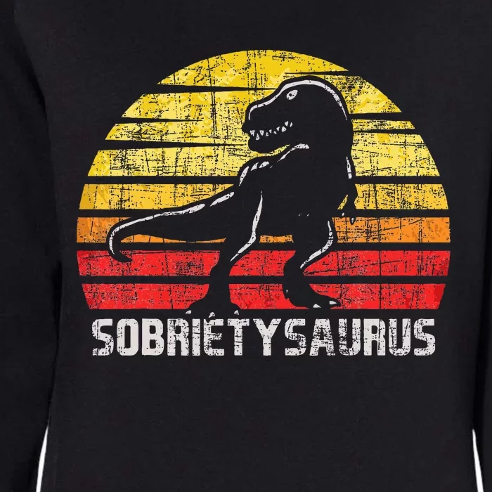 Sobrietysaurus Sober Sobriety Anniversary Recovery Aa Na Womens California Wash Sweatshirt