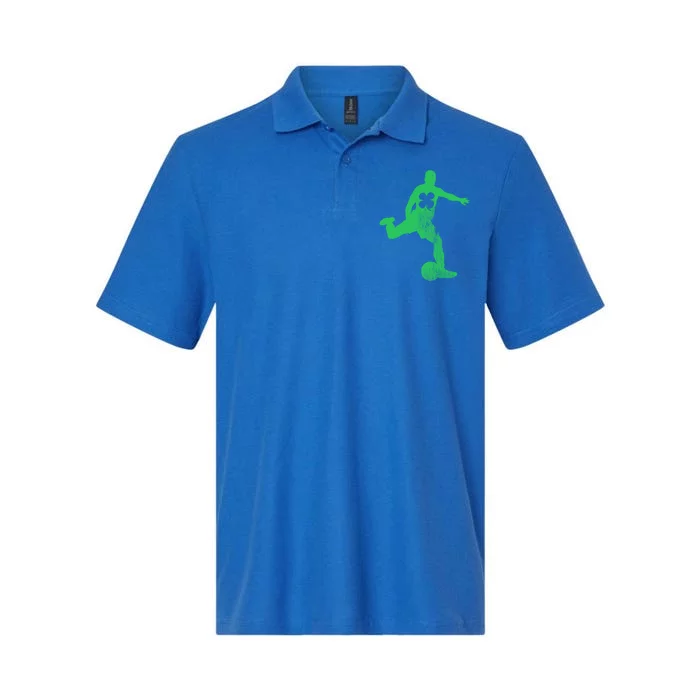 Soccer Shamrock St Patrick's Day Saint Paddy's Irish Gift Funny Gift Softstyle Adult Sport Polo