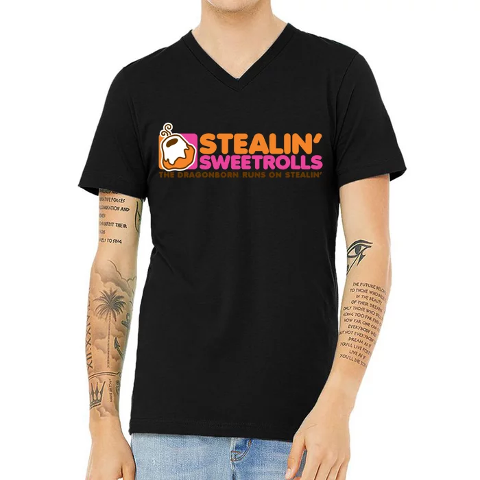 Stealin&X27; Sweetrolls V-Neck T-Shirt