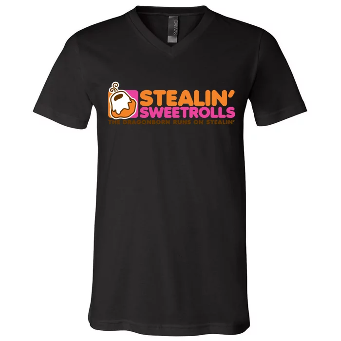 Stealin&X27; Sweetrolls V-Neck T-Shirt