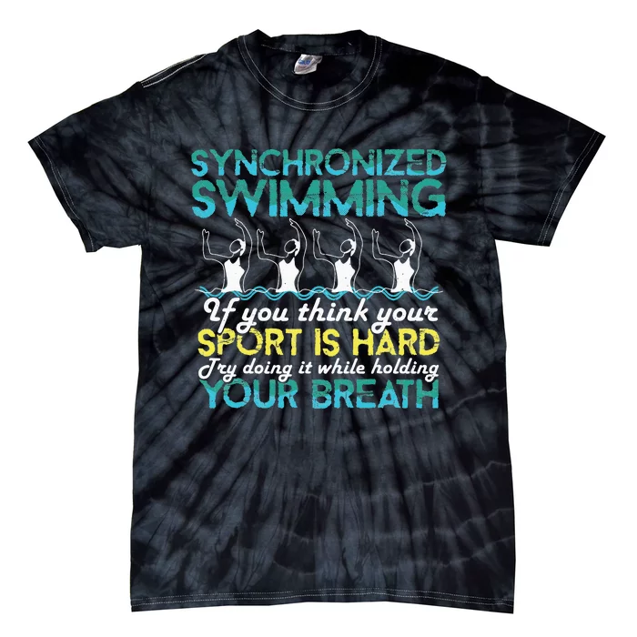 Synchronized Swimming Synchro Swimmer Artistic Tie-Dye T-Shirt