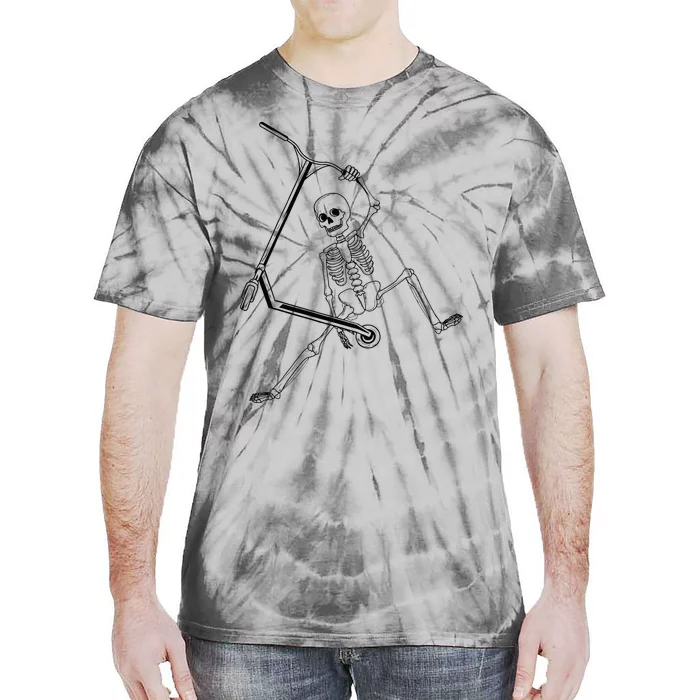 Stunt Scooter Skeleton Scooter Tie-Dye T-Shirt