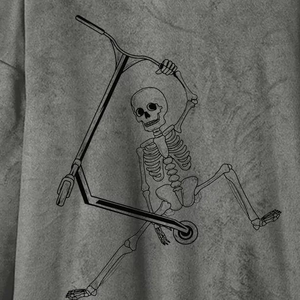 Stunt Scooter Skeleton Scooter Hooded Wearable Blanket