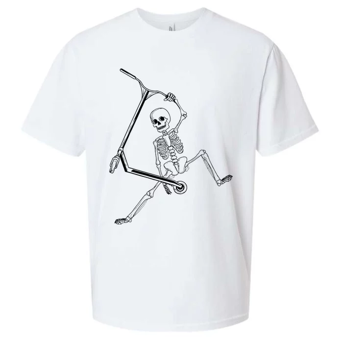 Stunt Scooter Skeleton Scooter Sueded Cloud Jersey T-Shirt