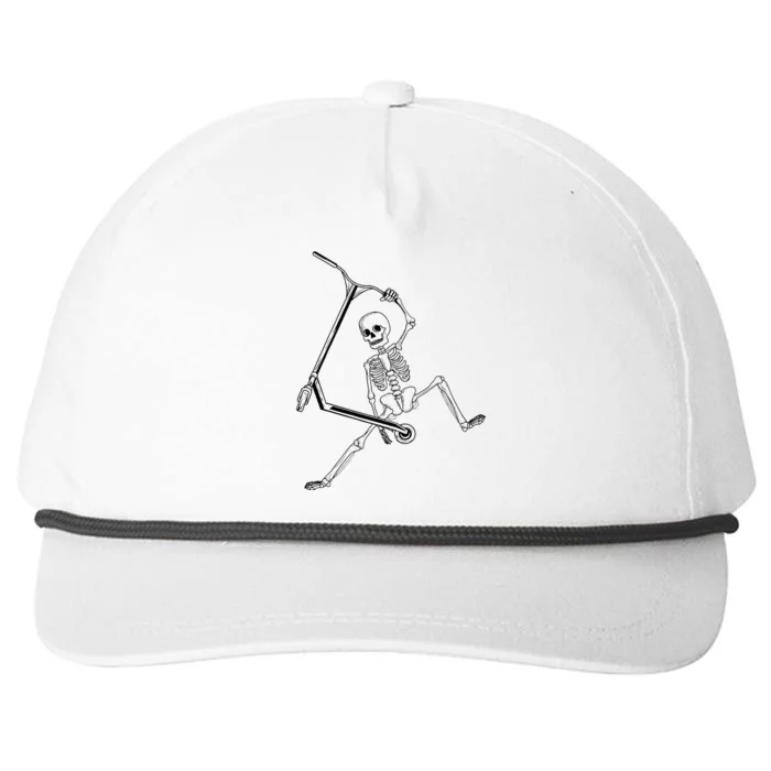 Stunt Scooter Skeleton Scooter Snapback Five-Panel Rope Hat