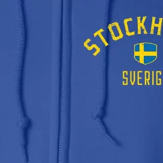 Stockholm Sweden Stockholm Sverige Full Zip Hoodie