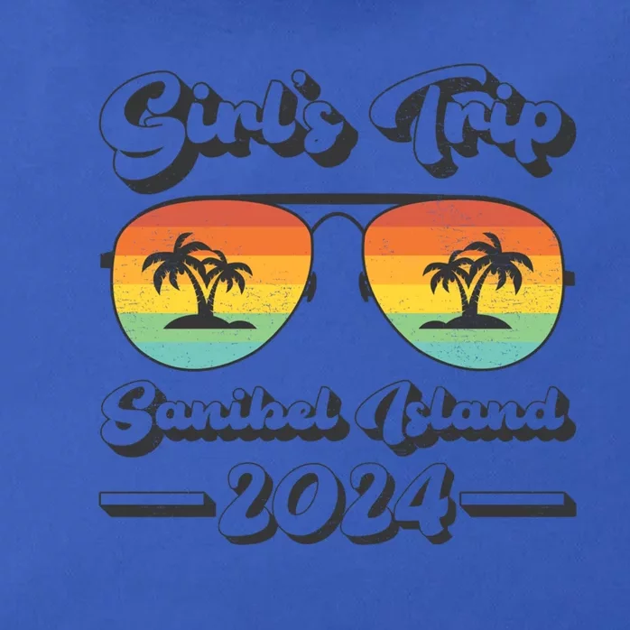 Summer Sunglass Trip 2024 Florida Sanibel Island Beach Cute Gift Zip Tote Bag