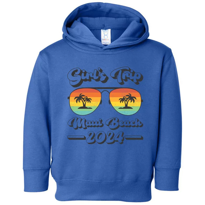 Summer Sunglass Trip 2024 Hawaii Maui Beach Gift Toddler Hoodie