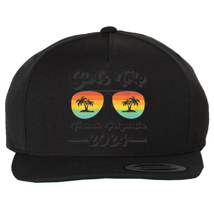 Summer Sunglasses Trip 2024 French Polynesia Beach Cute Gift Wool Snapback Cap