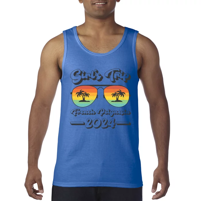 Summer Sunglasses Trip 2024 French Polynesia Beach Cute Gift Tank Top