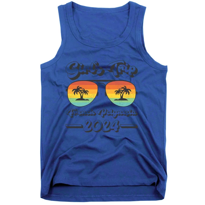 Summer Sunglasses Trip 2024 French Polynesia Beach Cute Gift Tank Top