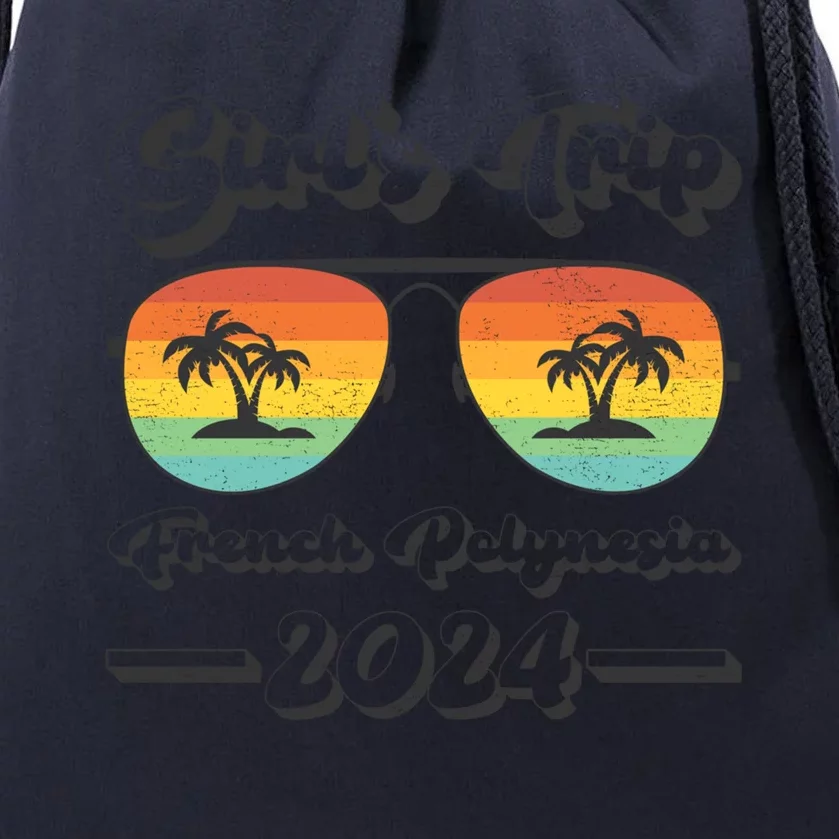 Summer Sunglasses Trip 2024 French Polynesia Beach Cute Gift Drawstring Bag