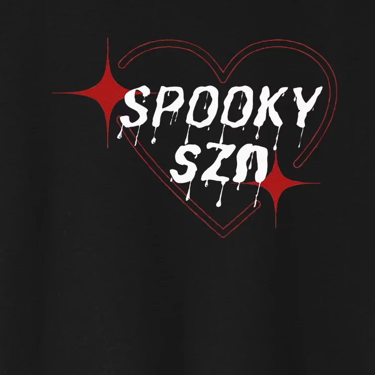 Spooky Szn Trendy Stylish Funny Halloween Cute Women's Crop Top Tee