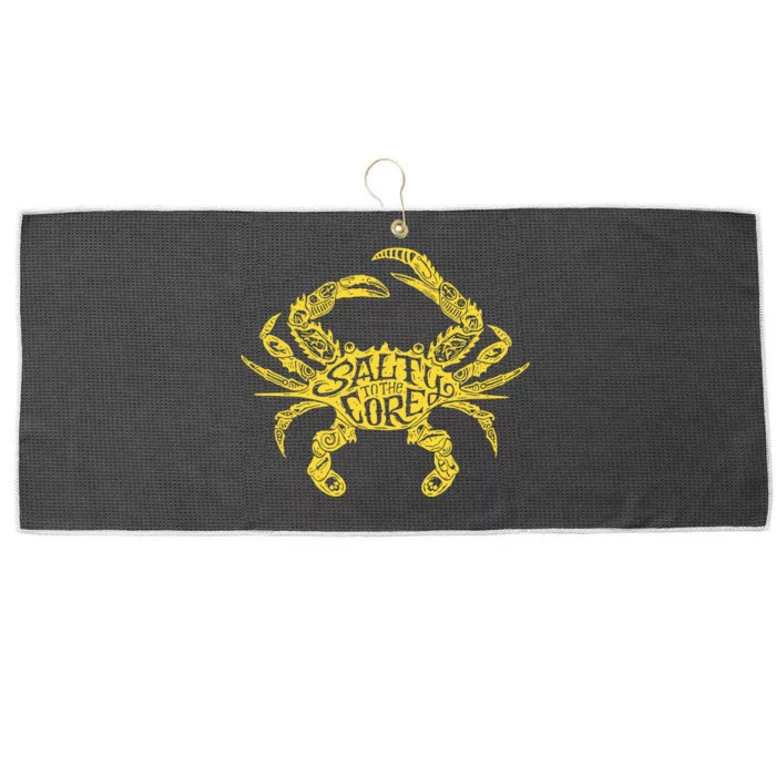 Seoulbestiesstudios Salty To The Core Crab Large Microfiber Waffle Golf Towel