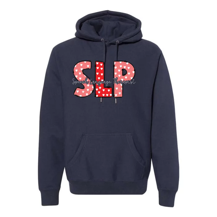 SLP Speech Therapy Speech Language Pathologist Premium Hoodie