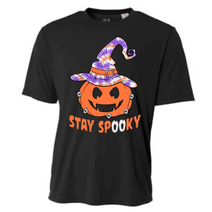 Stay Spooky Tie Dye Pumpkin Witch Lovers Halloween Costume Gift Cooling Performance Crew T-Shirt