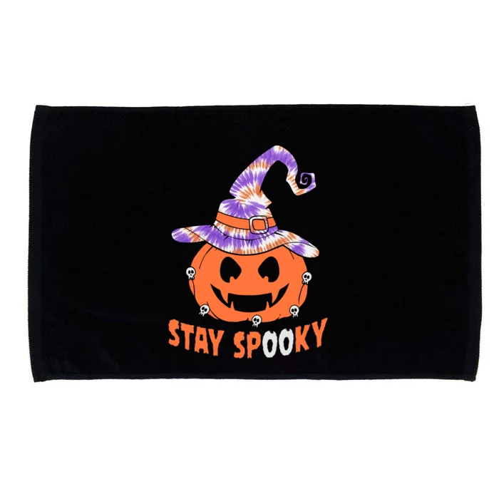 Stay Spooky Tie Dye Pumpkin Witch Lovers Halloween Costume Gift Microfiber Hand Towel