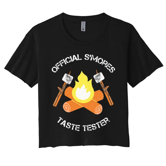 S'mores (Smores) Taste Tester Marshmallow Roasting Camping Women's Crop Top Tee