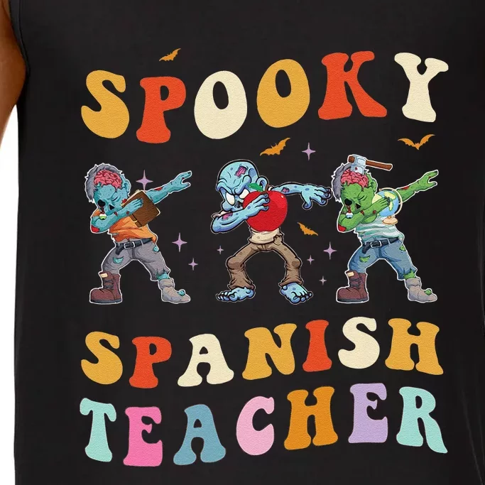 Spooky Spanish Teacher Zombie Groovy Halloween Ghost Pumpkin Comfort Colors® Tank Top