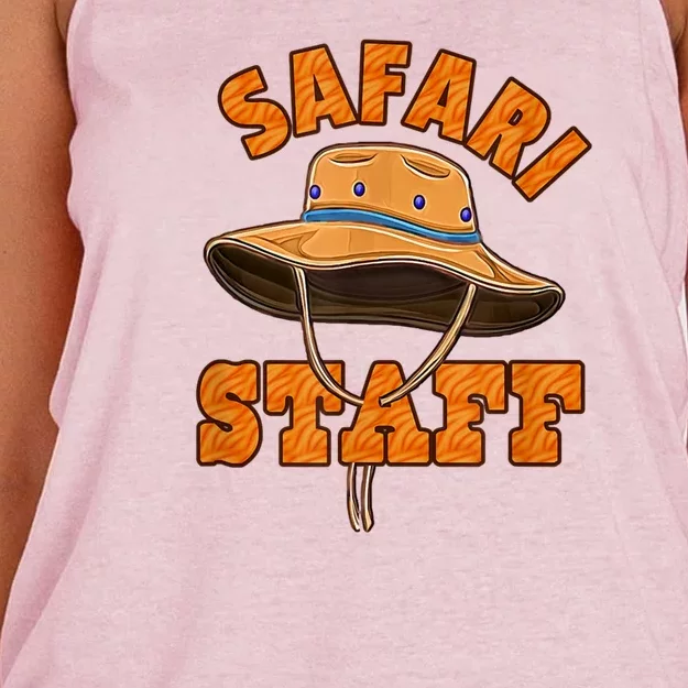 Safari Staff Themed Birthday Event Party Costume Women's Knotted Racerback Tank