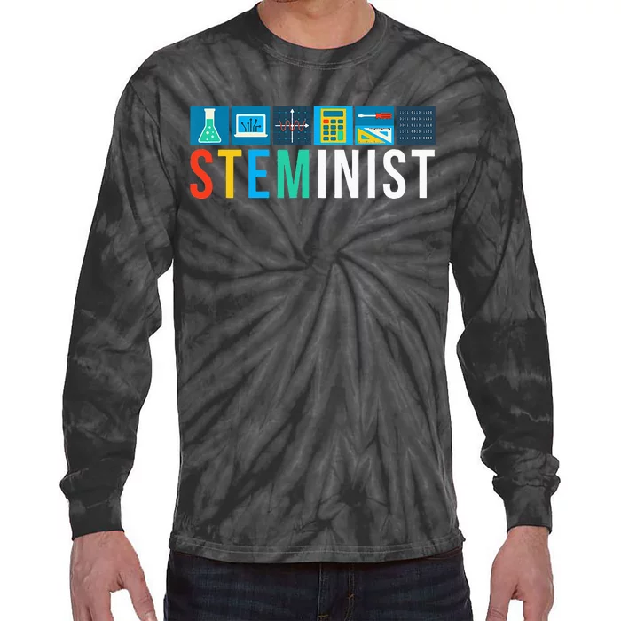 Steminist Science Technology Engineering Math STEM Tie-Dye Long Sleeve Shirt