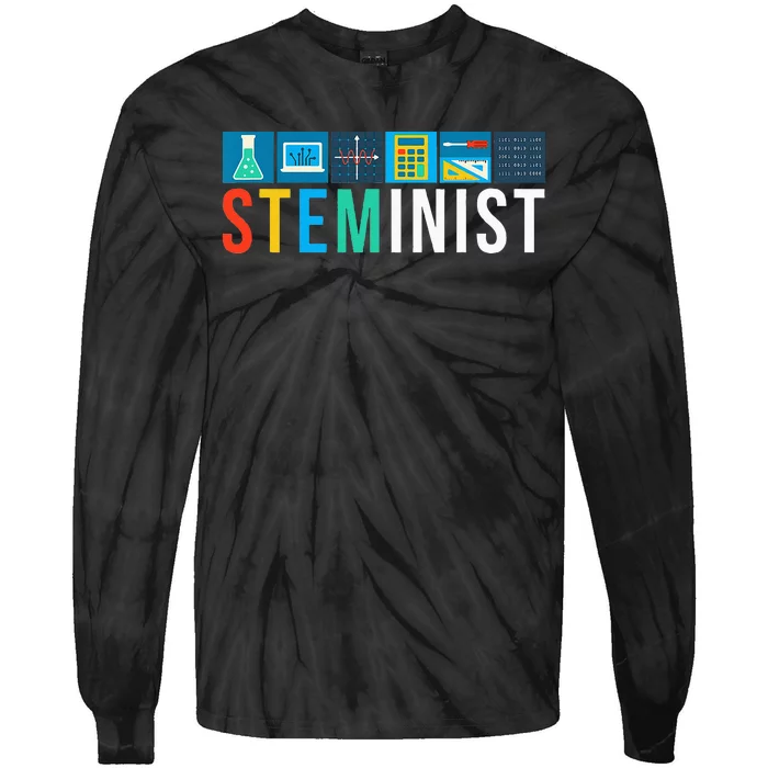 Steminist Science Technology Engineering Math STEM Tie-Dye Long Sleeve Shirt