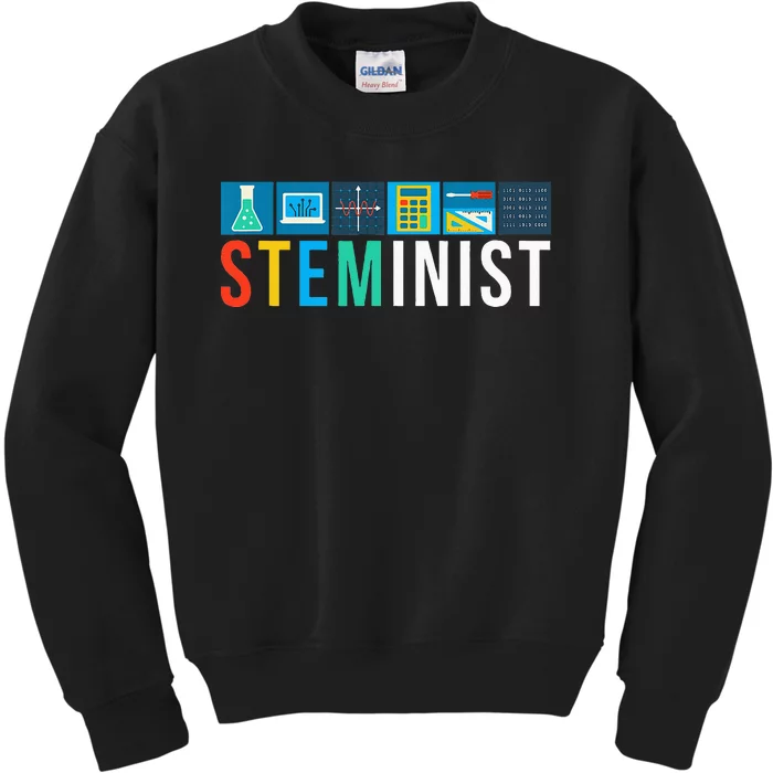 Steminist Science Technology Engineering Math STEM Kids Sweatshirt