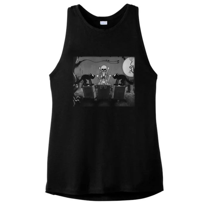 Silly Symphony The Skeleton Dance Funny Halloween Horror Gift Ladies Tri-Blend Wicking Tank