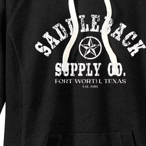 Saddleback Supply The Lone Star White Logo Women's Fleece Hoodie