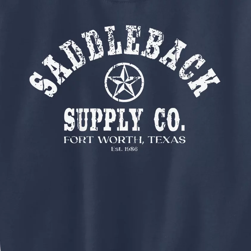 Saddleback Supply The Lone Star White Logo Kids Sweatshirt