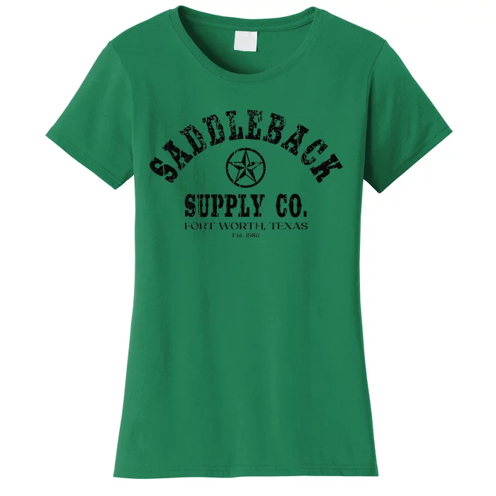 Saddleback Supply The Lone Star Black Logo Women's T-Shirt