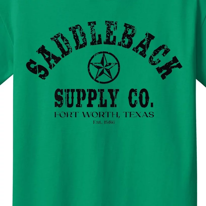 Saddleback Supply The Lone Star Black Logo Kids T-Shirt