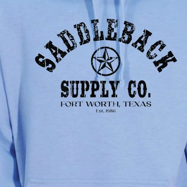 Saddleback Supply The Lone Star Black Logo Unisex Surf Hoodie