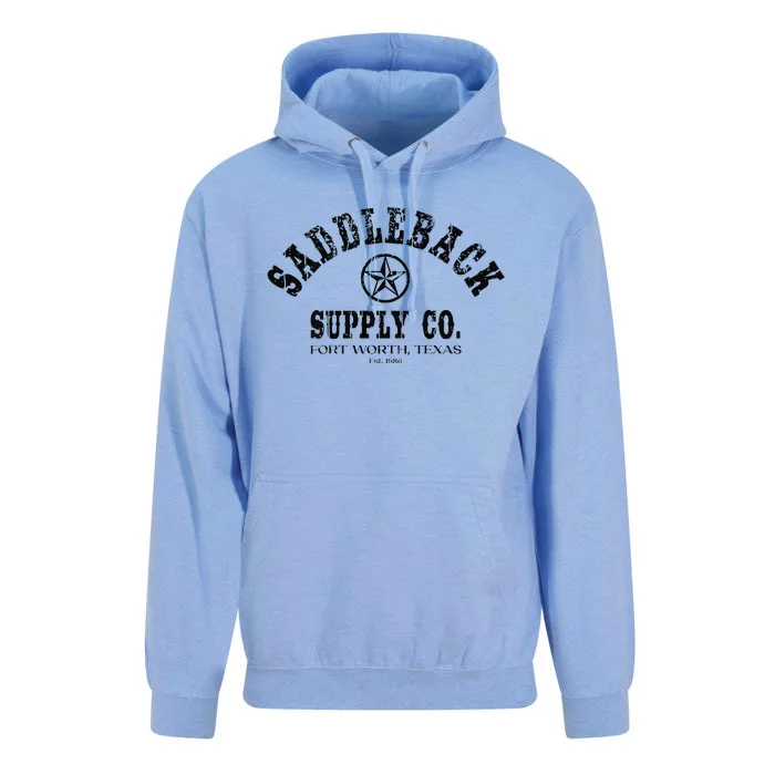 Saddleback Supply The Lone Star Black Logo Unisex Surf Hoodie