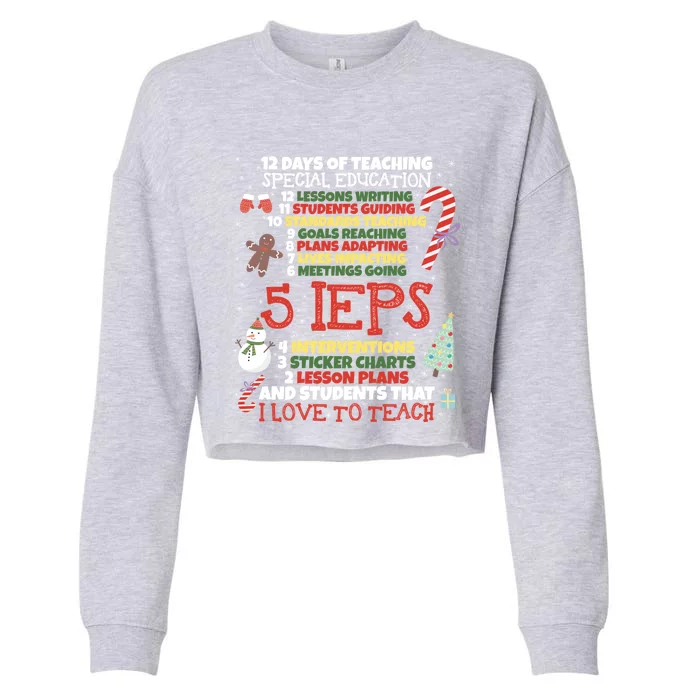 Sped School Tee Funny Special Education Teacher Gift Cool Gift Cropped Pullover Crew