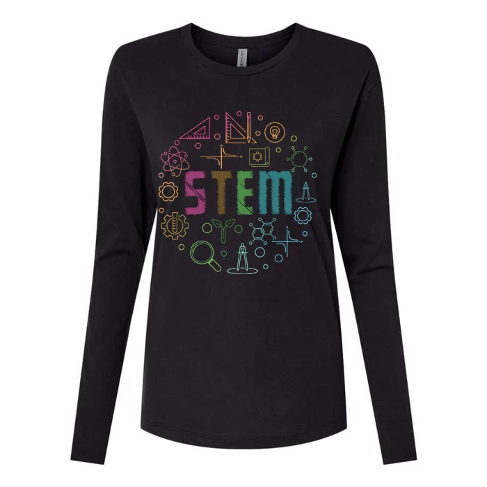 STEM Science Technology Engineering Math Teacher Gifts Womens Cotton Relaxed Long Sleeve T-Shirt