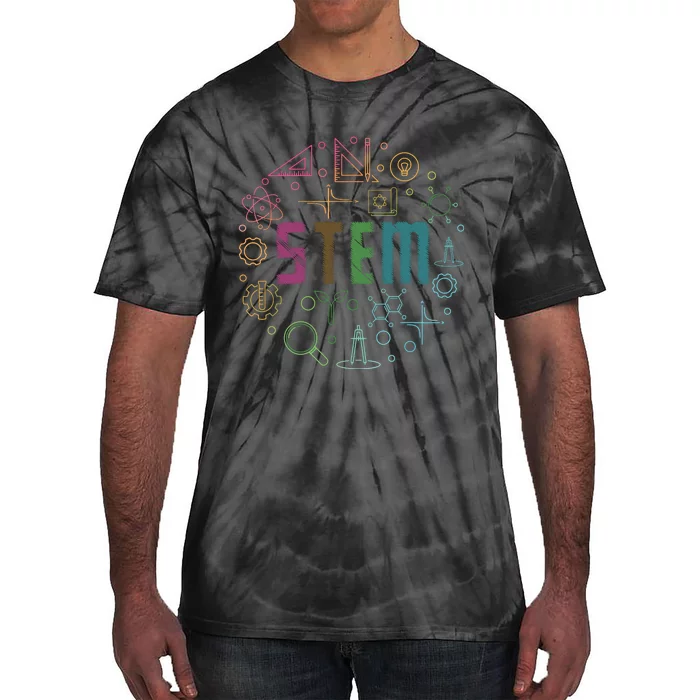 STEM Science Technology Engineering Math Teacher Gifts Tie-Dye T-Shirt