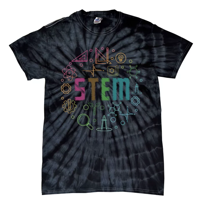 STEM Science Technology Engineering Math Teacher Gifts Tie-Dye T-Shirt