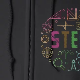 STEM Science Technology Engineering Math Teacher Gifts Full Zip Hoodie