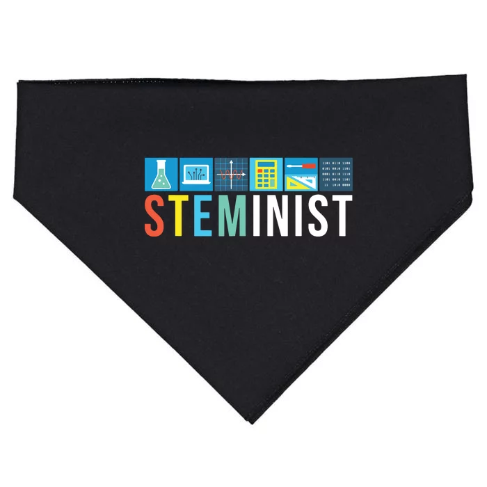 Steminist Science Technology Engineering Math STEM USA-Made Doggie Bandana