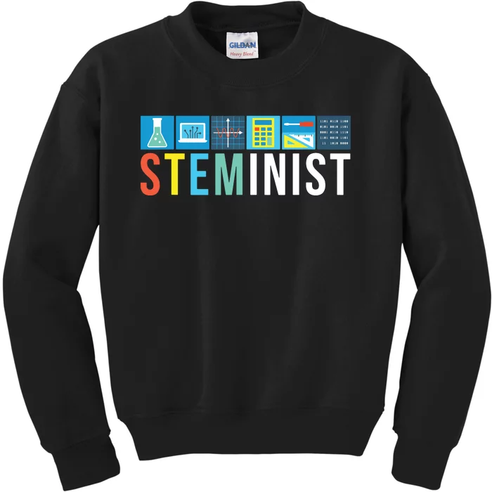 Steminist Science Technology Engineering Math STEM Kids Sweatshirt